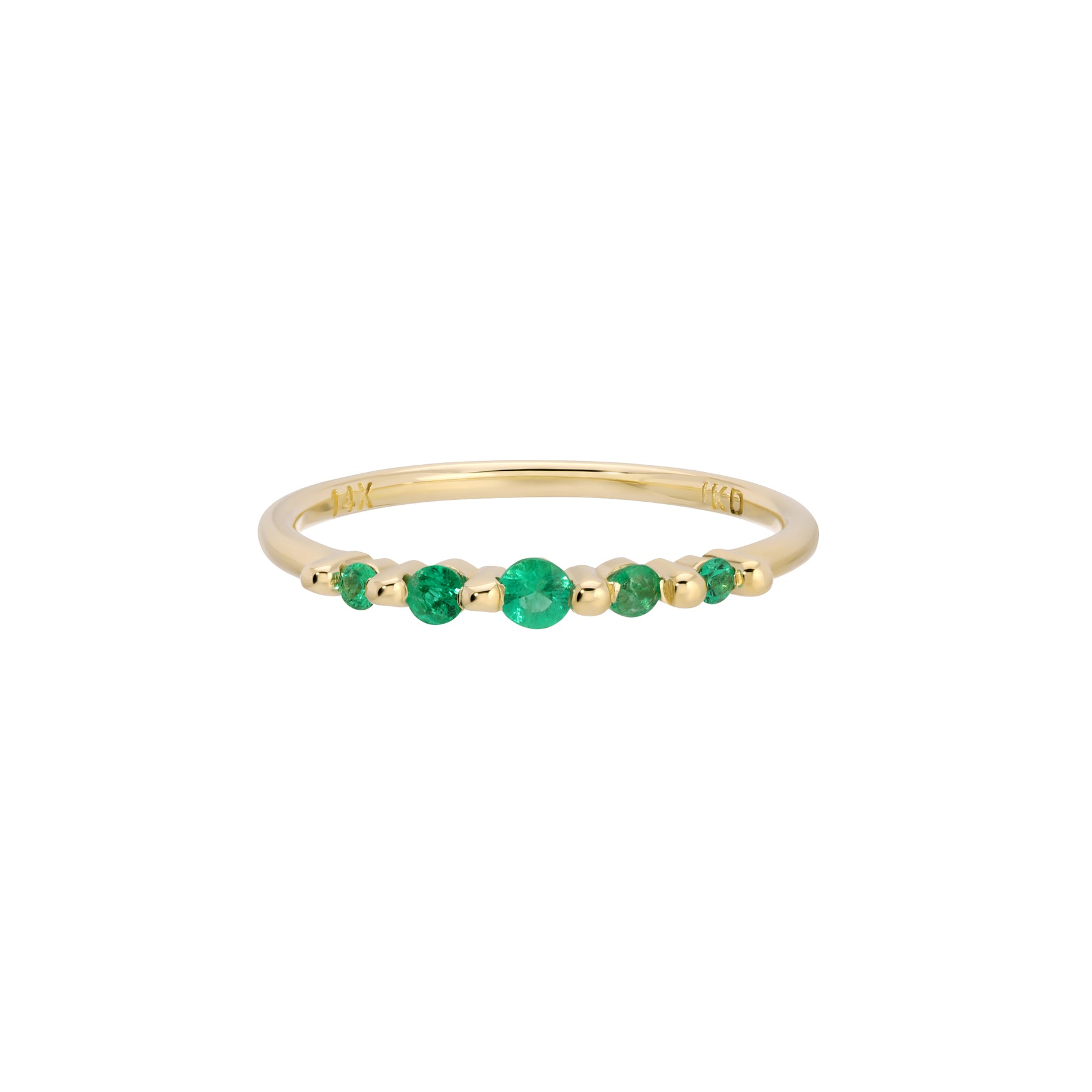 Emerald Crown Pebble Band