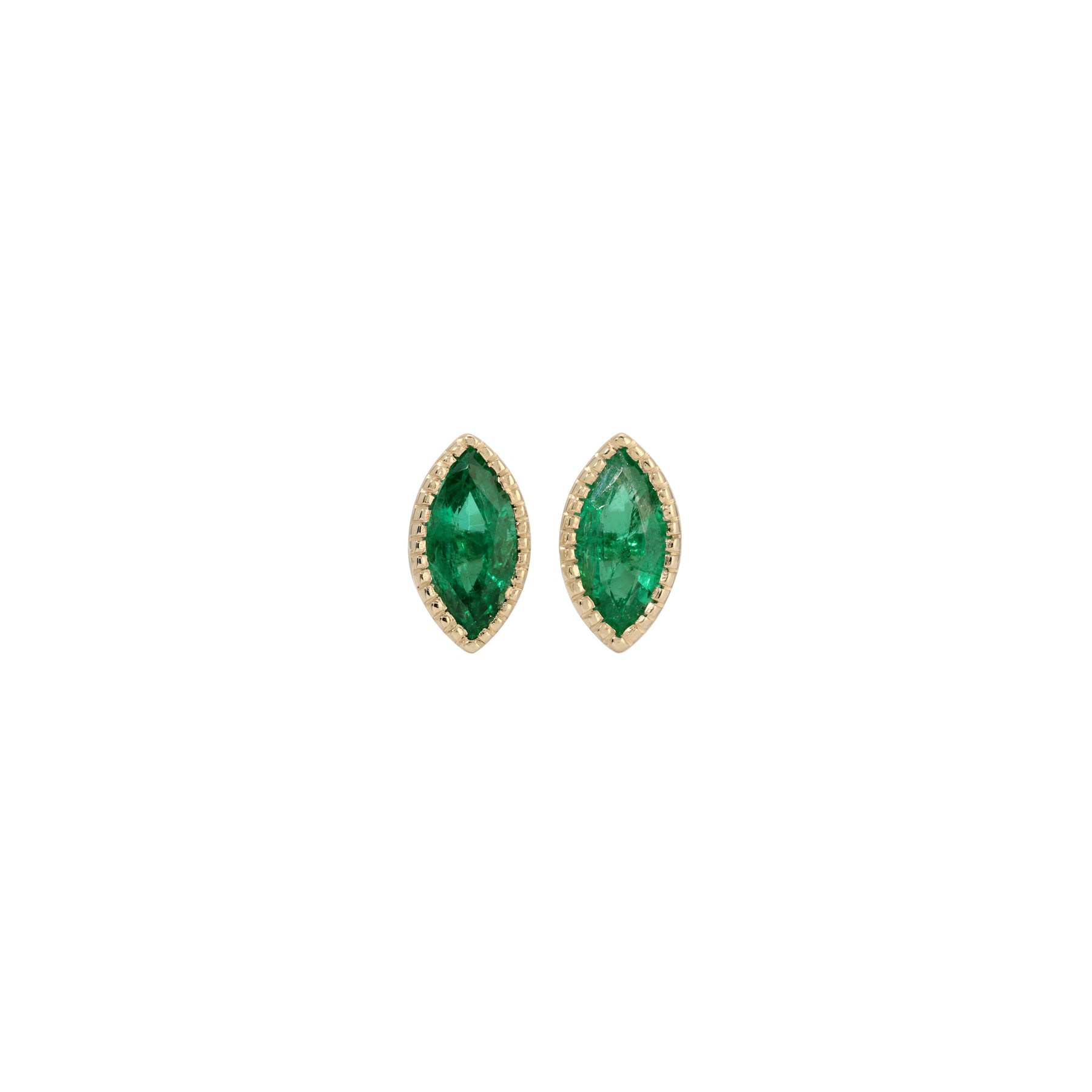 Emerald Marquise Earrings (Pair)