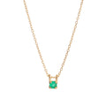 •AEON• emerald lil’ petal + silver necklace (various lengths)