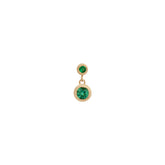 Emerald 2 Bezel Dangle (Single)