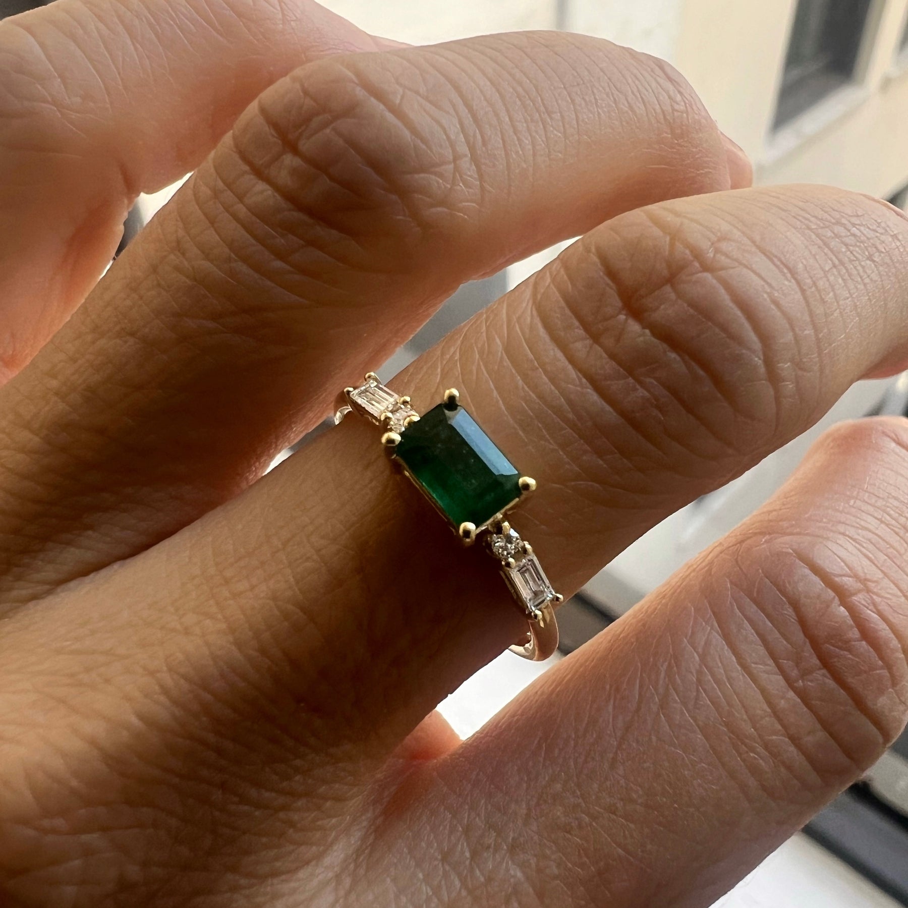 Emerald Cut Emerald Etude Ring