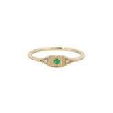 Emerald Mini Deco Point Ring