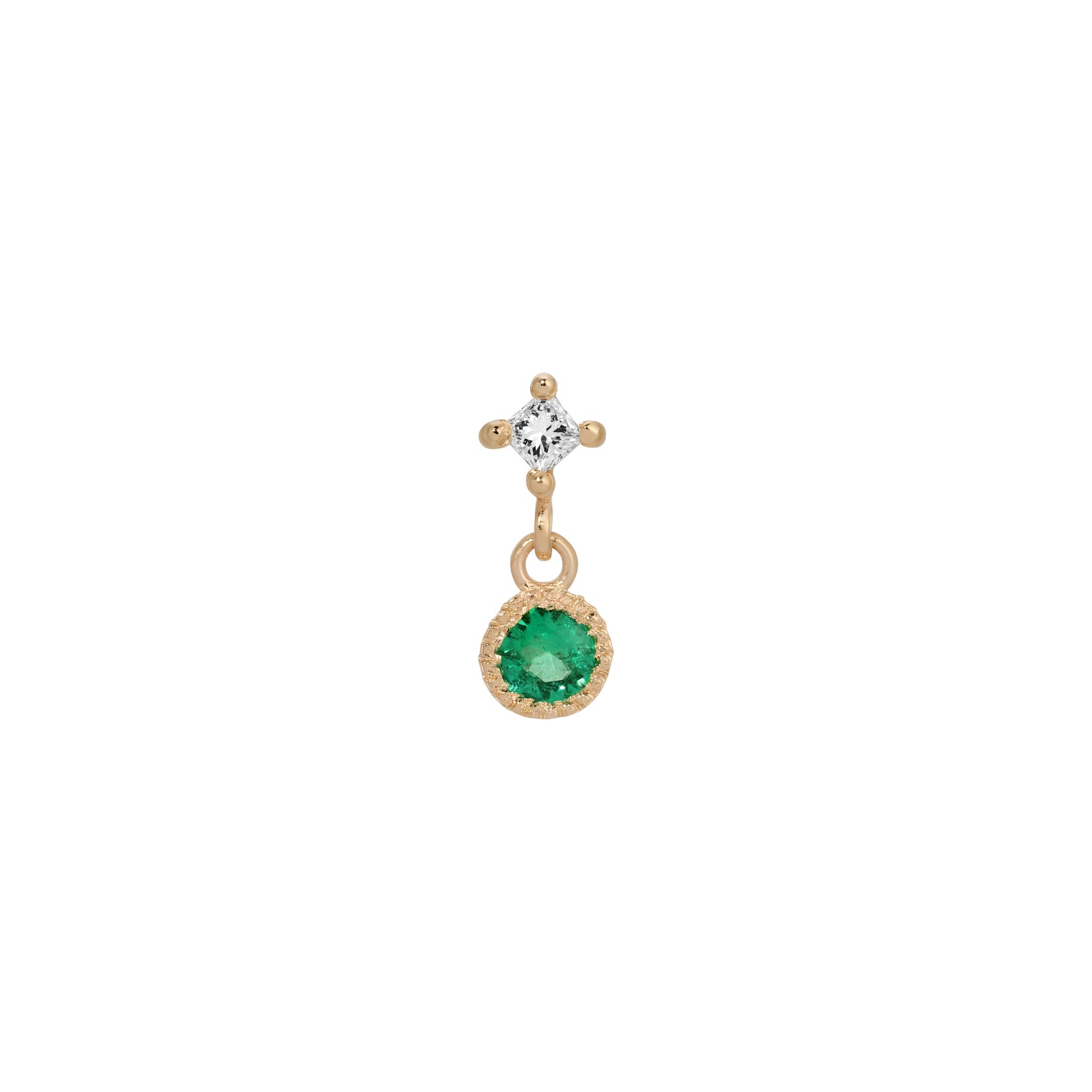 Dangle Pc Emerald PC Dangle Earring (Single)