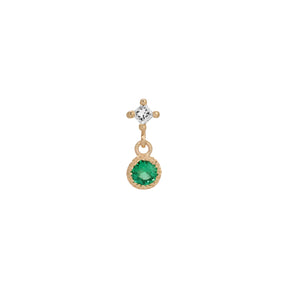 Emerald PC Dangle Earring (Single)