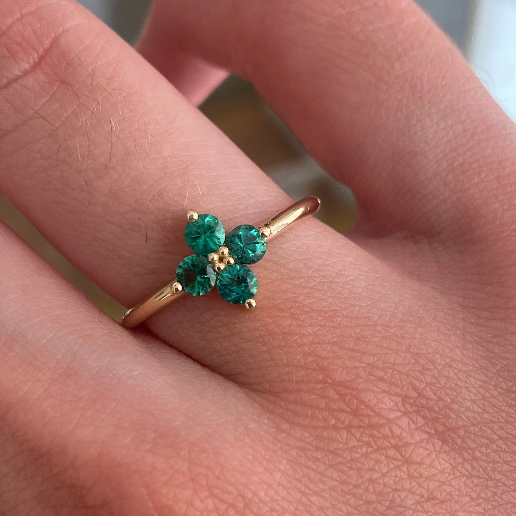 Emerald Sundrop Ring