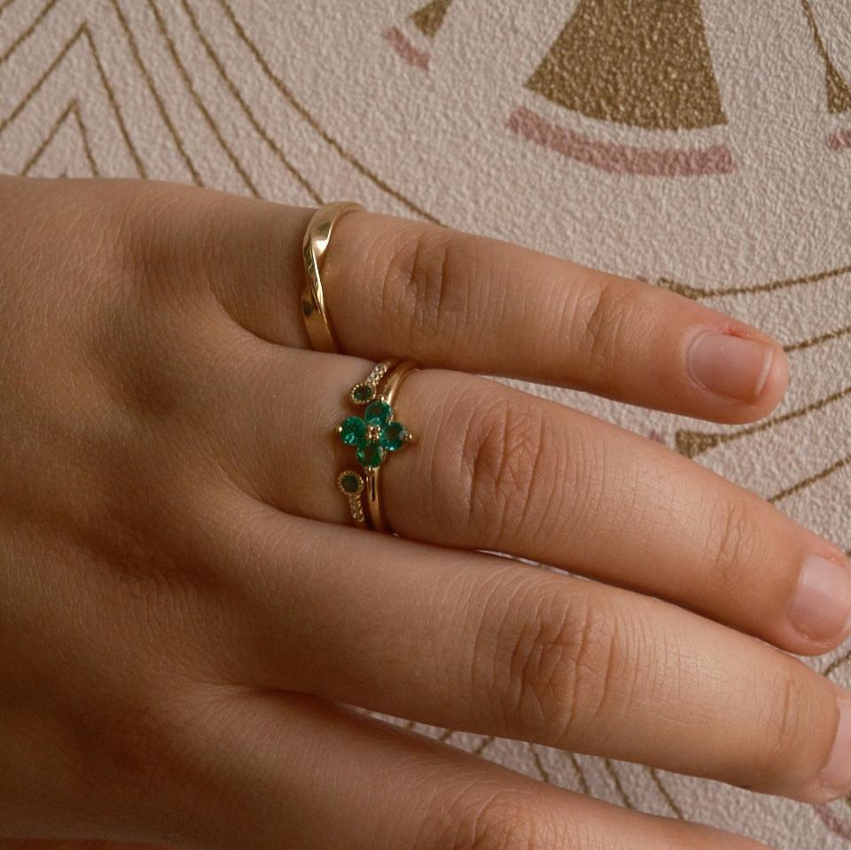 Emerald Sundrop Ring