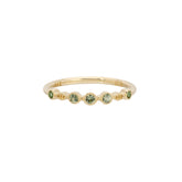 Green Sapphire Pebble Leaf Band