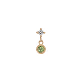 Green Sapphire PC Dangle Earring (Single)