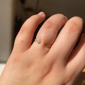 Princess Diamond Equilibrium Cuff Ring