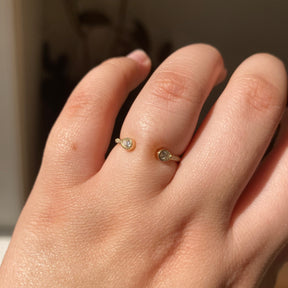 Pear Diamond Equilibrium Cuff Ring