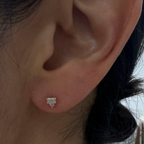 Diamond Baguette Cluster Stud (Single)