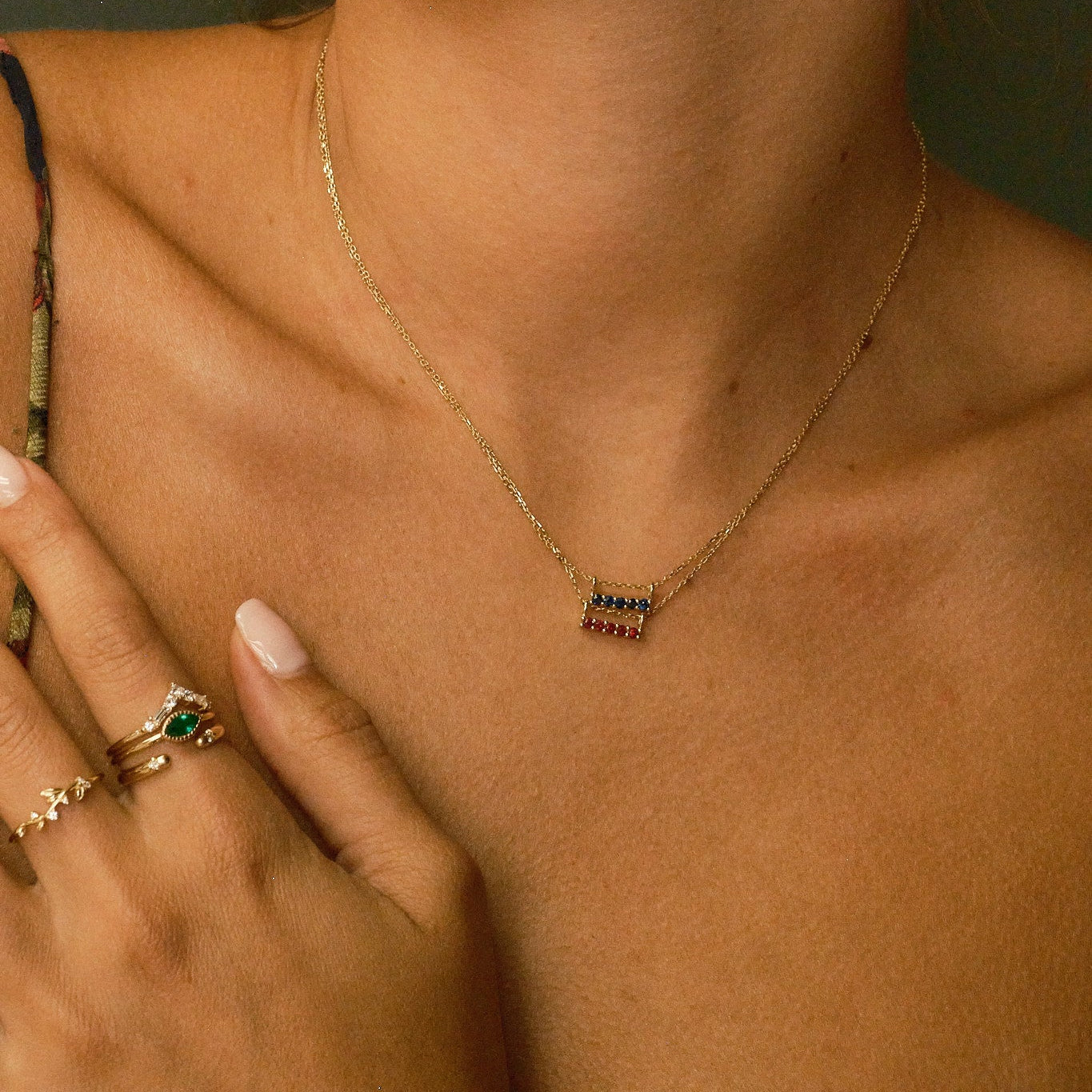 5 Blue Sapphire Necklace