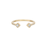 Princess Diamond Equilibrium Cuff Ring