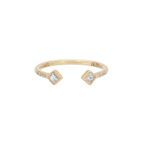 Princess Diamond Equilibrium Cuff Ring