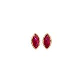 Ruby Sapphire Marquise Earrings (Pair)