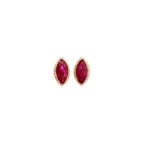 Ruby Sapphire Marquise Earrings (Pair)