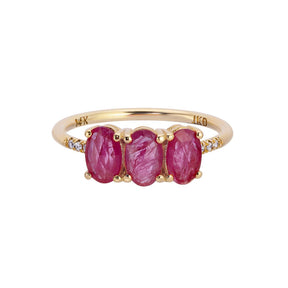 Ruby Olive Equilibrium Ring