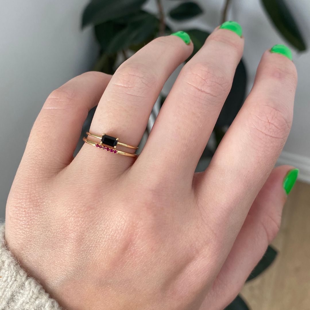 Ruby Semi Pave Ring