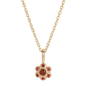 Ruby Flower Necklace