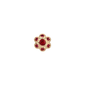 Ruby Flower Stud (Single)