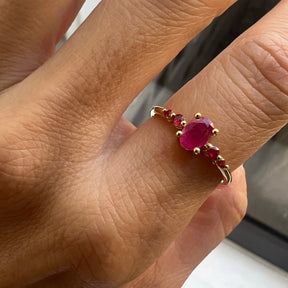 Ruby Pebble Ring