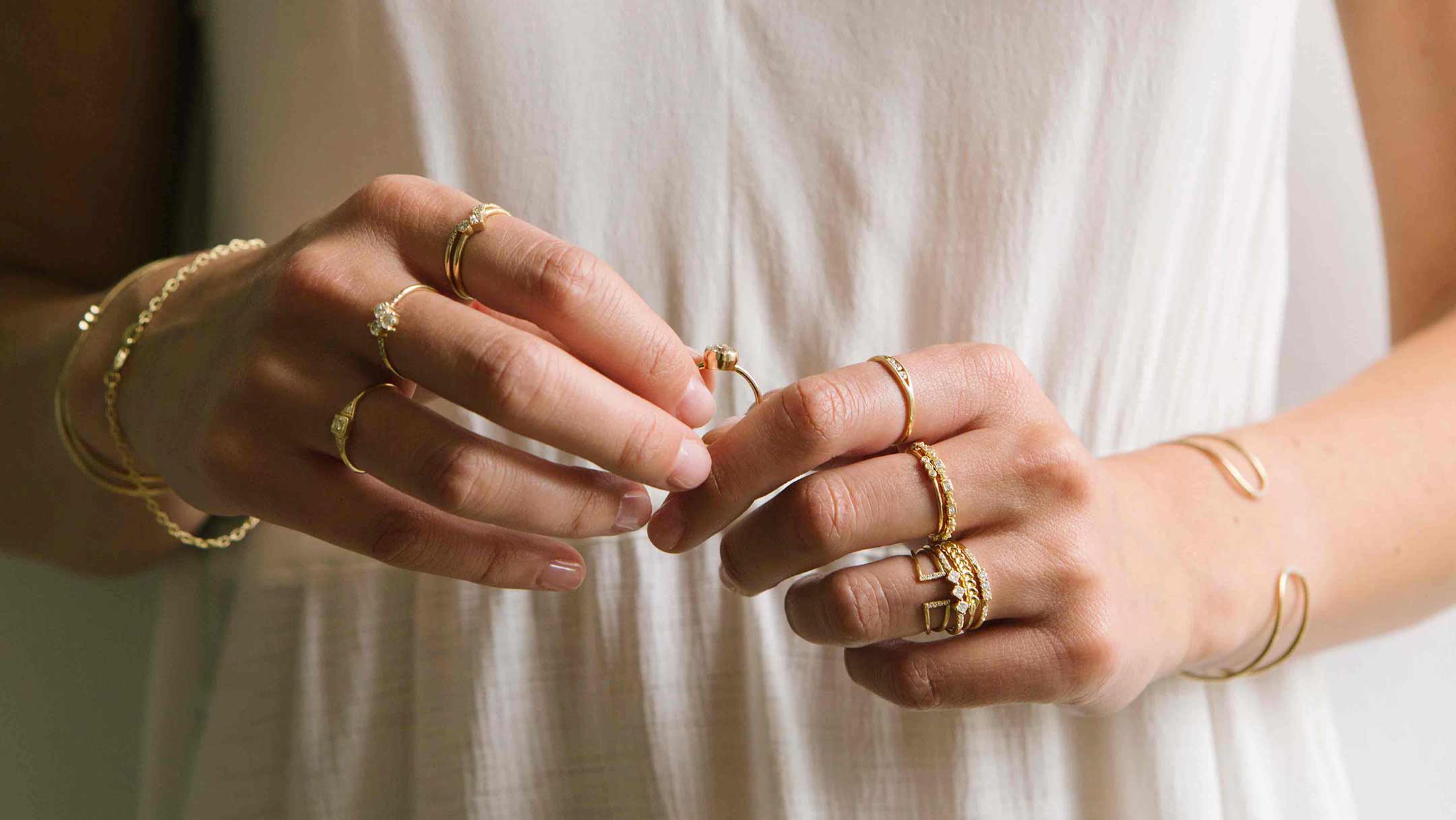 ring stacks on hand