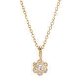 White Diamond Flower Necklace