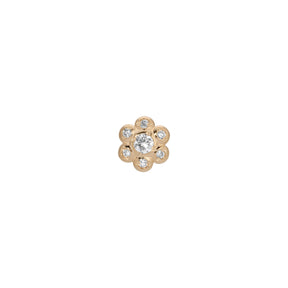 White Diamond Flower Stud (Single)