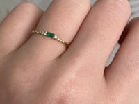 Petite Equilibrium Baguette Emerald Ring