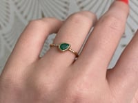 Emerald Tilt Equilibrium Ring