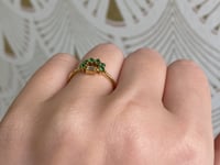 Baguette Arch Emerald Ring