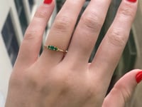 Emerald Trio Equilibrium Ring