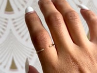 White 2 Diamond Cuff Ring