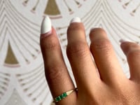 3 Emerald Deco Ring