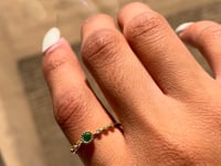 Round Emerald Dew Ring