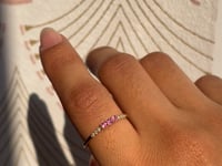 3 Pink Sapphire Equilibrium Ring