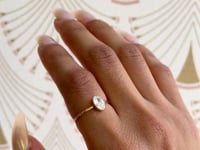 Oval Diamond Wisp Ring
