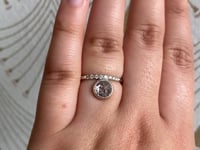 Gray Diamond Luna Ring