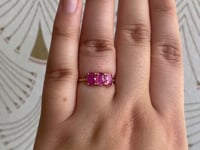 Ruby Olive Equilibrium Ring