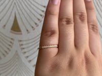 Gold Round Semi Pave Band