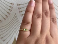 Emerald Mini Deco Point Ring