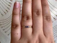 3 Sapphire Equilibrium Ring