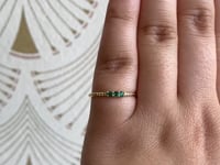 3 Emerald Equilibrium Ring