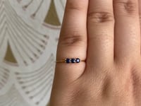 3S Blue Sapphire Ring