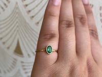 Oval Emerald Wisp Ring