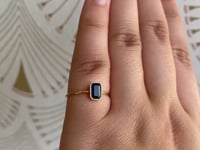 Emerald Cut Sapphire Wisp Ring