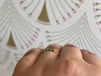 3 Emerald Deco Ring