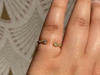 Diamond Bezel Equilibrium Cuff Ring