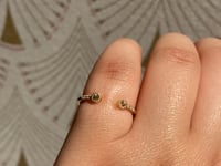 Green Sapphire Bezel Equilibrium Cuff Ring