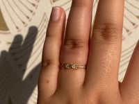 Oval Diamond Triplet Equilibrium Ring